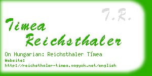 timea reichsthaler business card